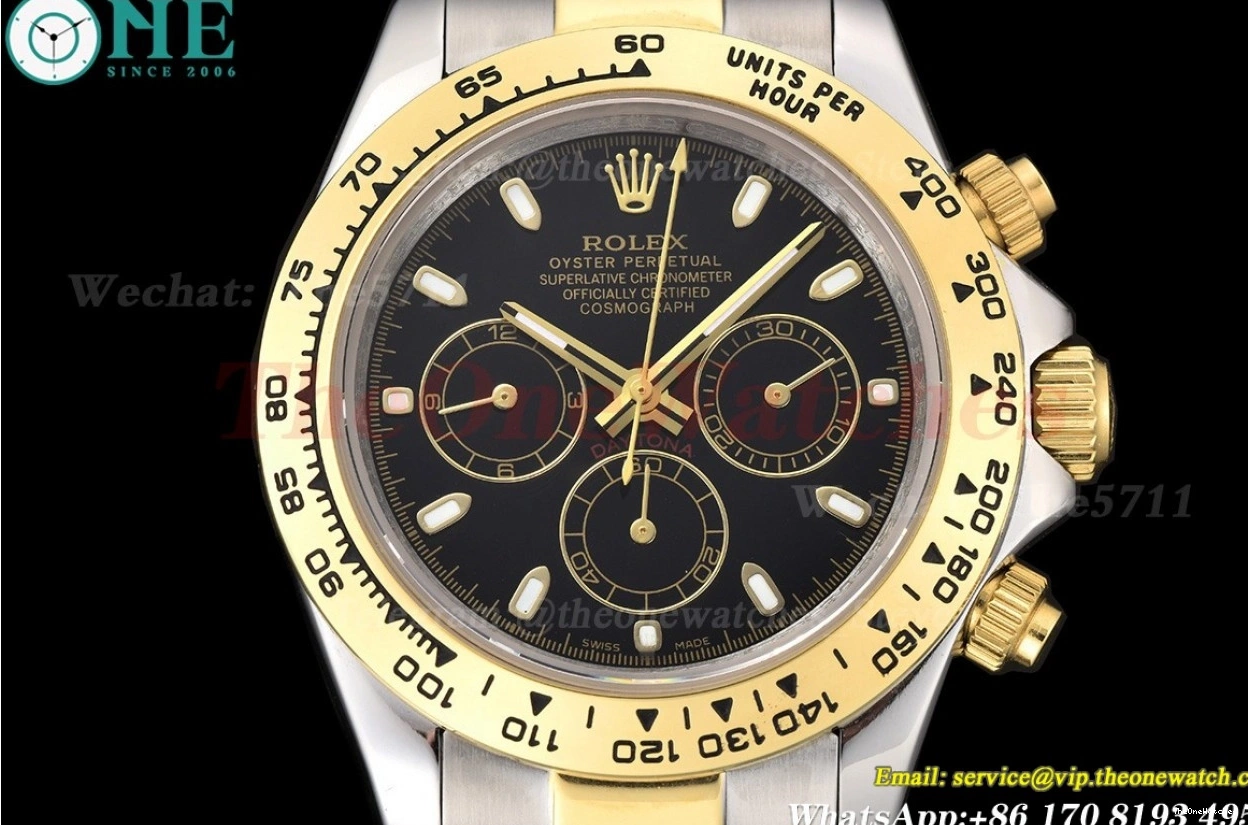 Dial SS GDF YG 40mm Daytona Black A3836 0403